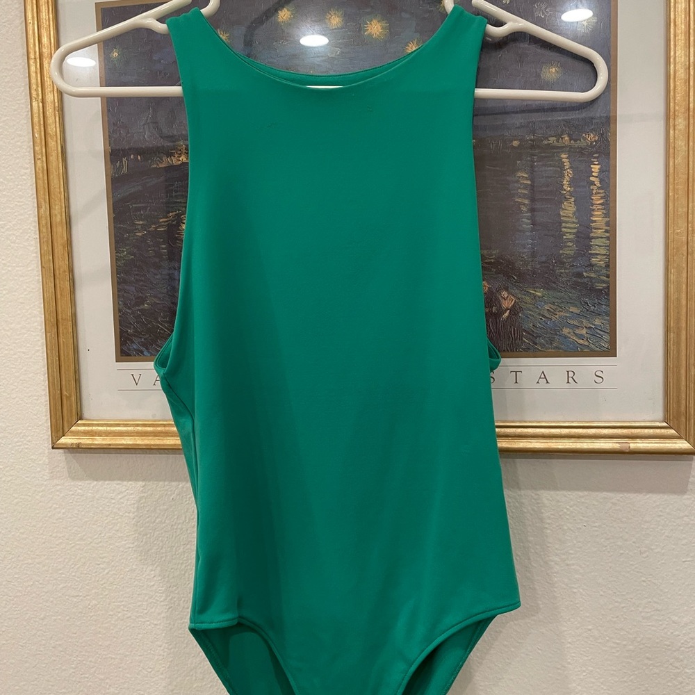 Zara Vibrant Green bodysuit Top
